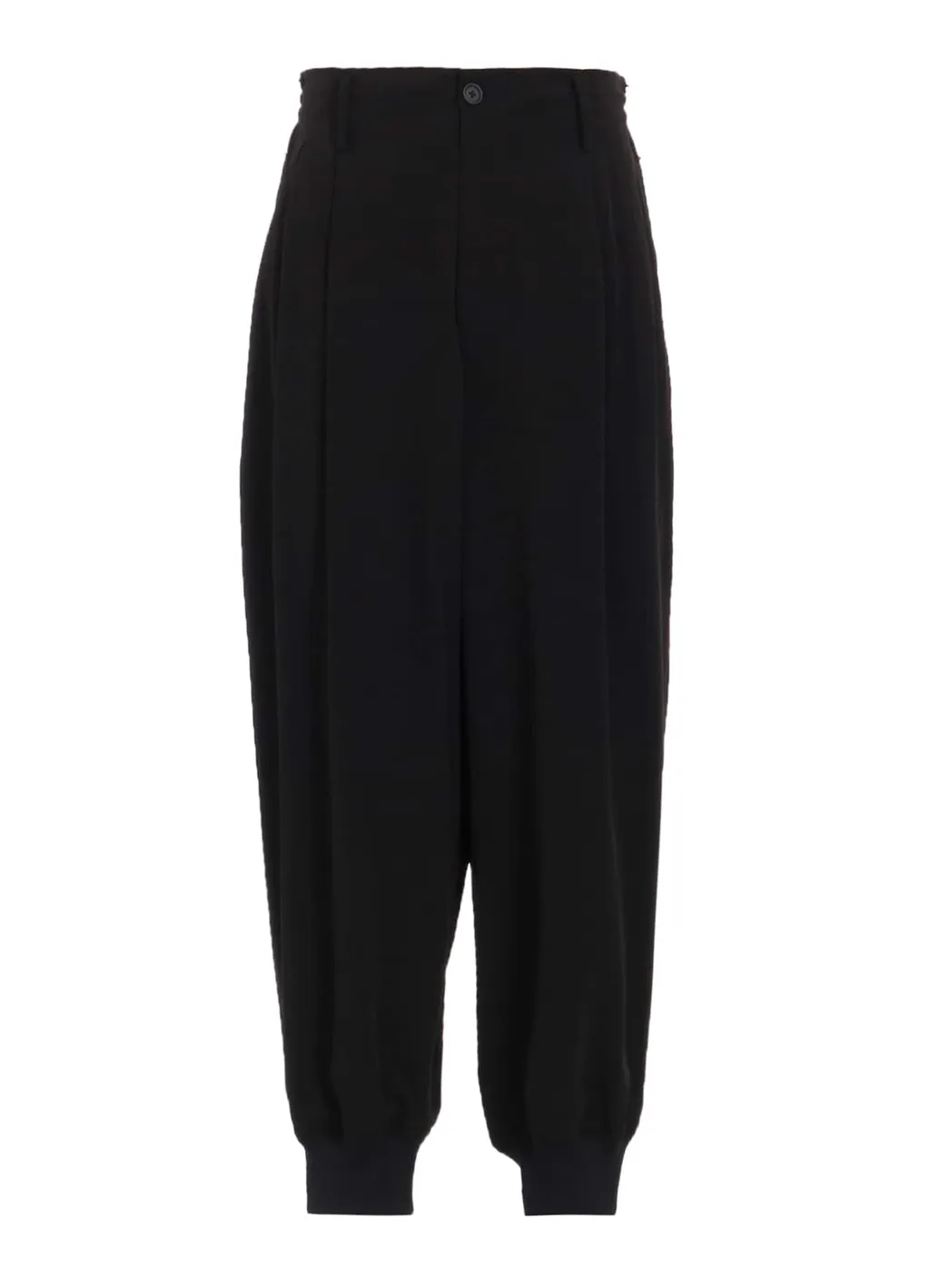 Crepe De Chine Hem Rib 2 Tuck Jogger Pants