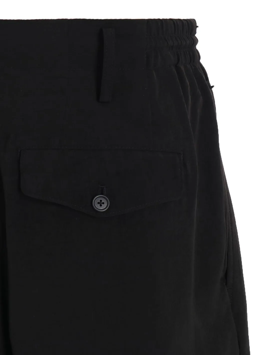 Crepe De Chine Hem Rib 2 Tuck Jogger Pants
