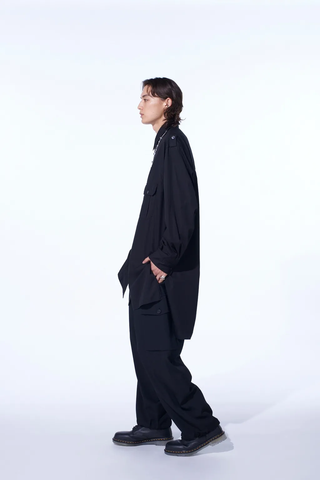 Cotton Broad Oversized Double Collar Shirt