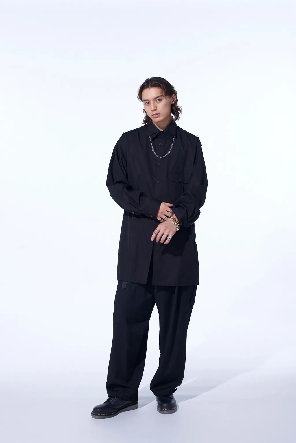 Cotton Broad Oversized Double Collar Shirt
