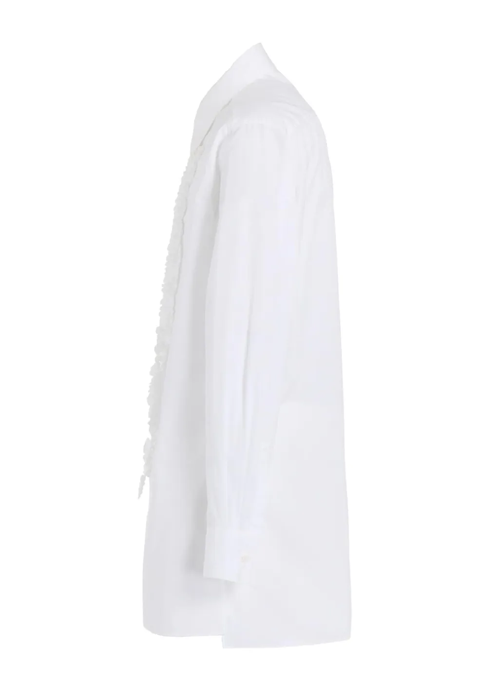 Cotton Broad Asymmetrical Frill Shirt