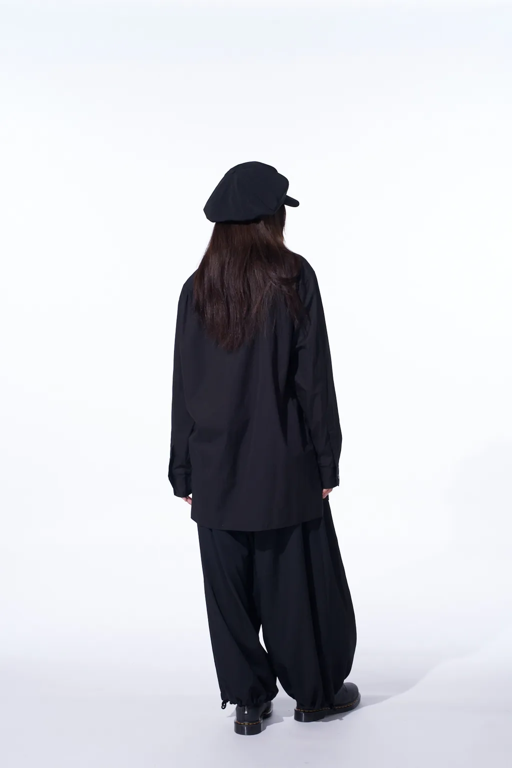 Cotton Broad Ribon Stand Collar Shirt