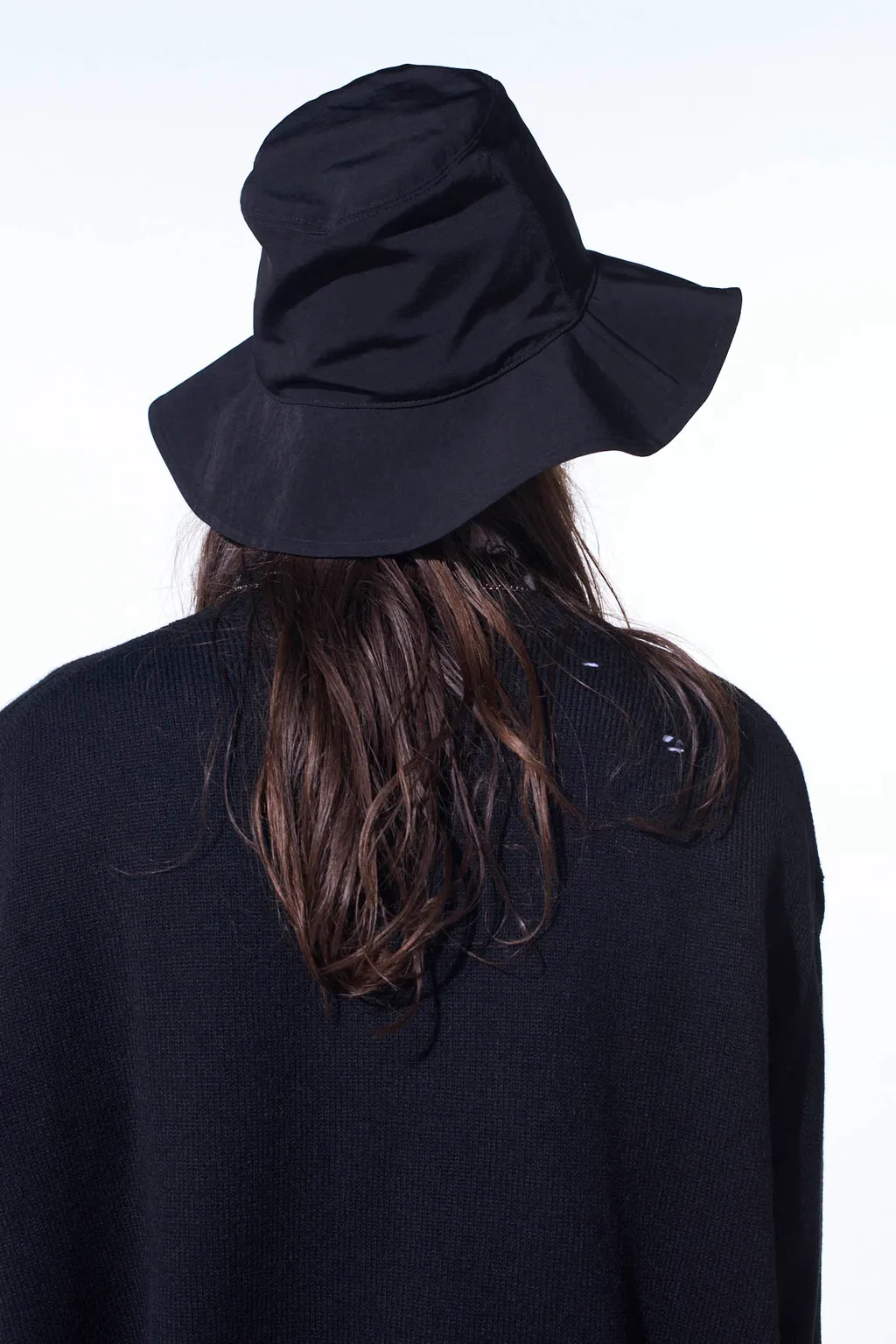Crepe De Chine Long Brim Hat