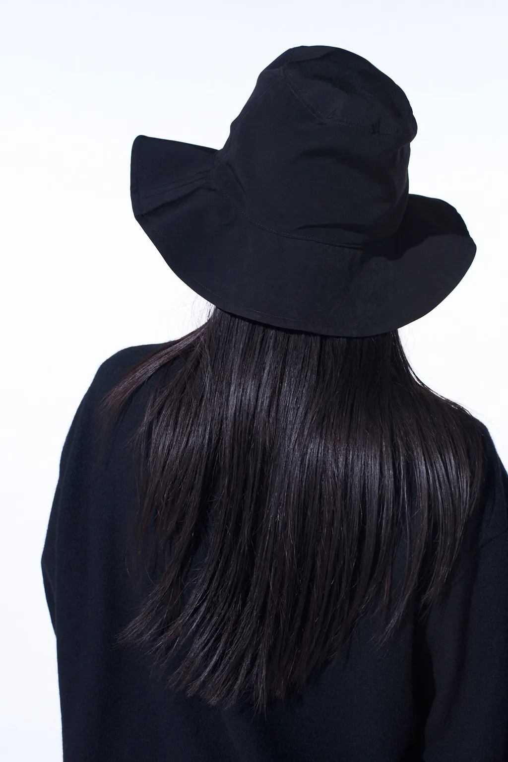 Crepe De Chine Long Brim Hat