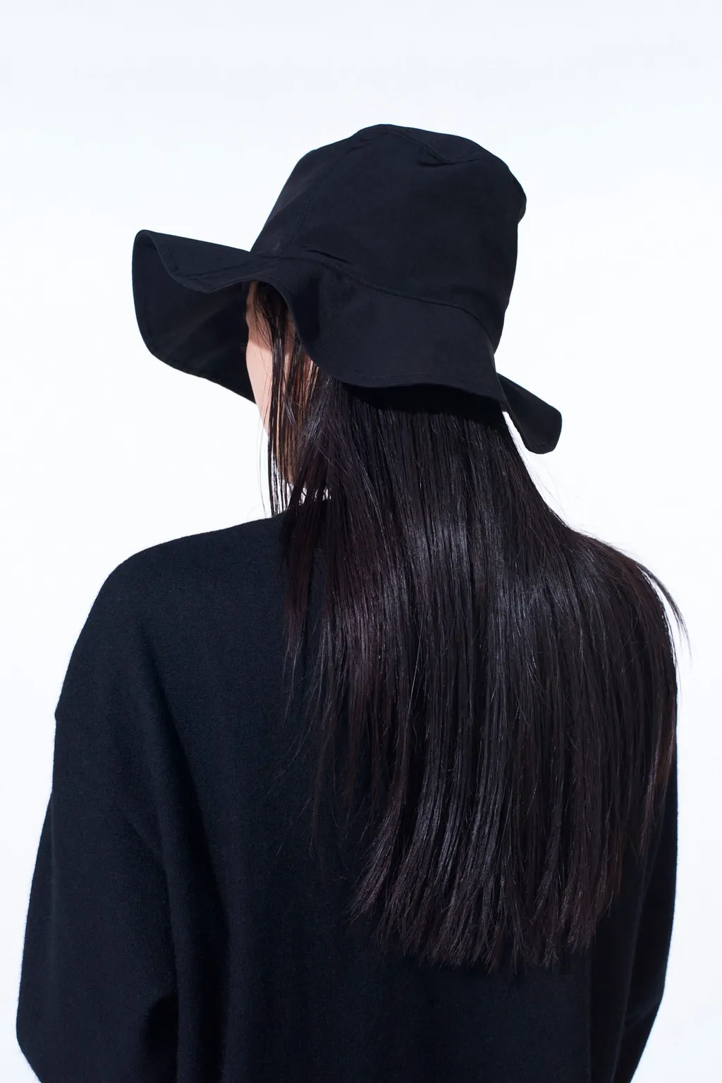 Crepe De Chine Long Brim Hat
