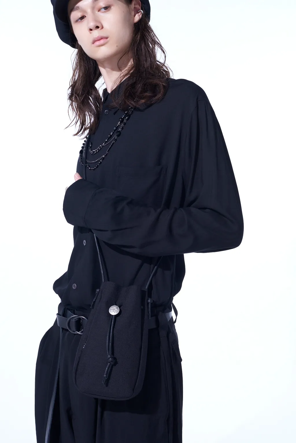 Concho Drawstring Shoulder Bag