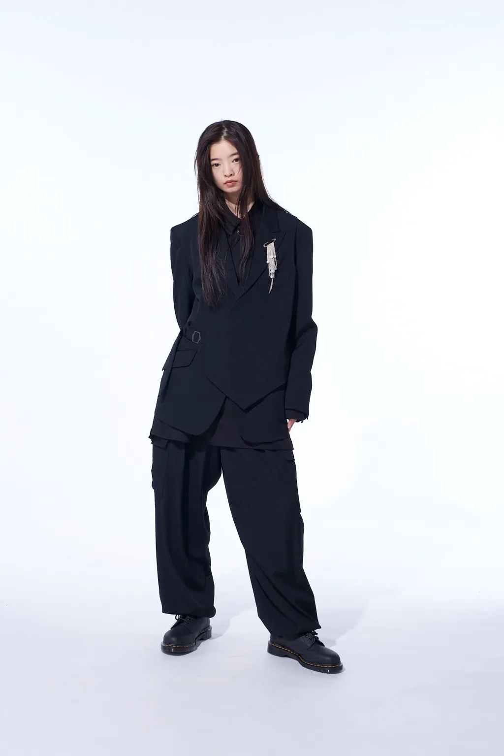 Washer Wool Gabardine Vest Front Jacket