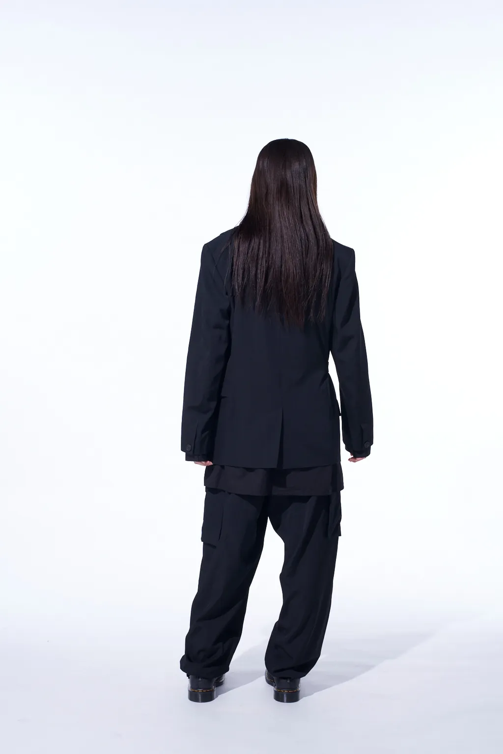 Washer Wool Gabardine Vest Front Jacket
