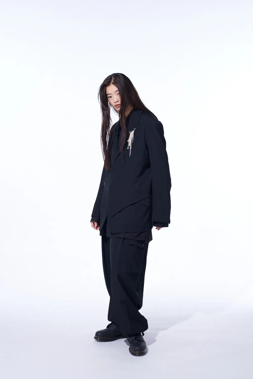 Washer Wool Gabardine Vest Front Jacket