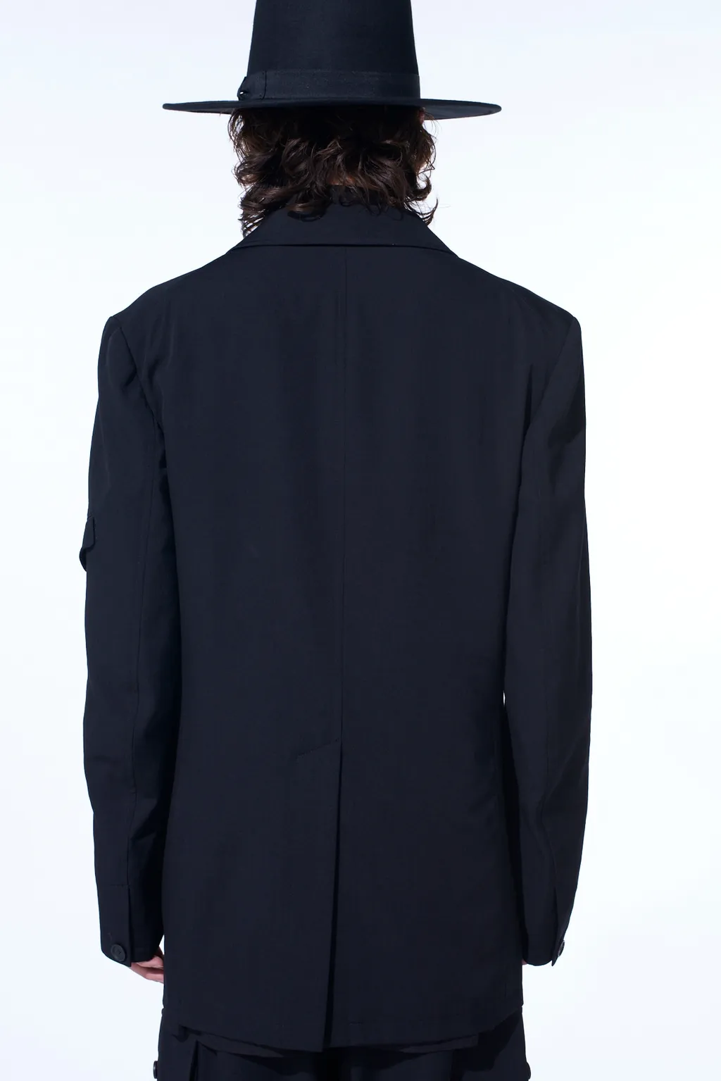 Washer Wool Gabardine Asymmetric Pocket Jacket
