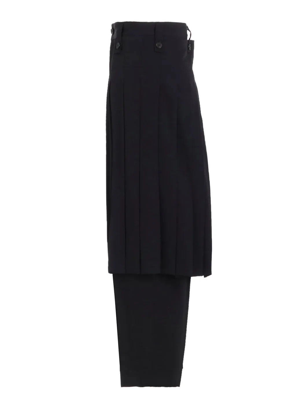 Washer Wool Gabardine Skirted Wrap Pants