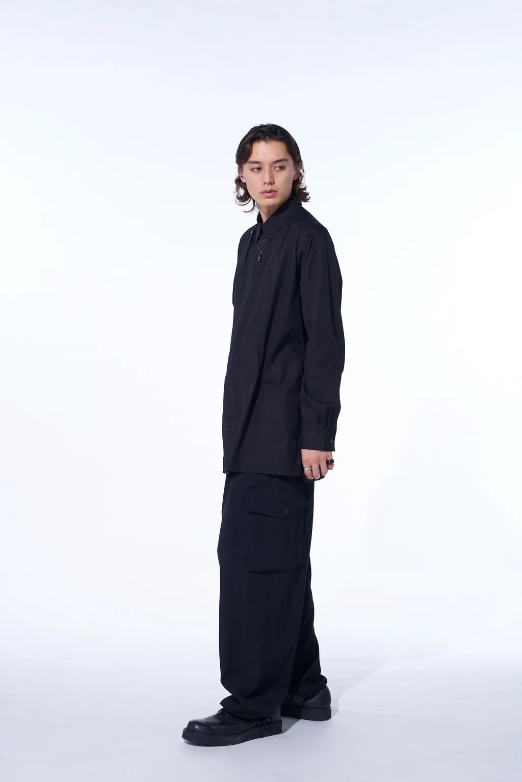 Washer Wool Gabardine 2 Tuck Cargo Pants