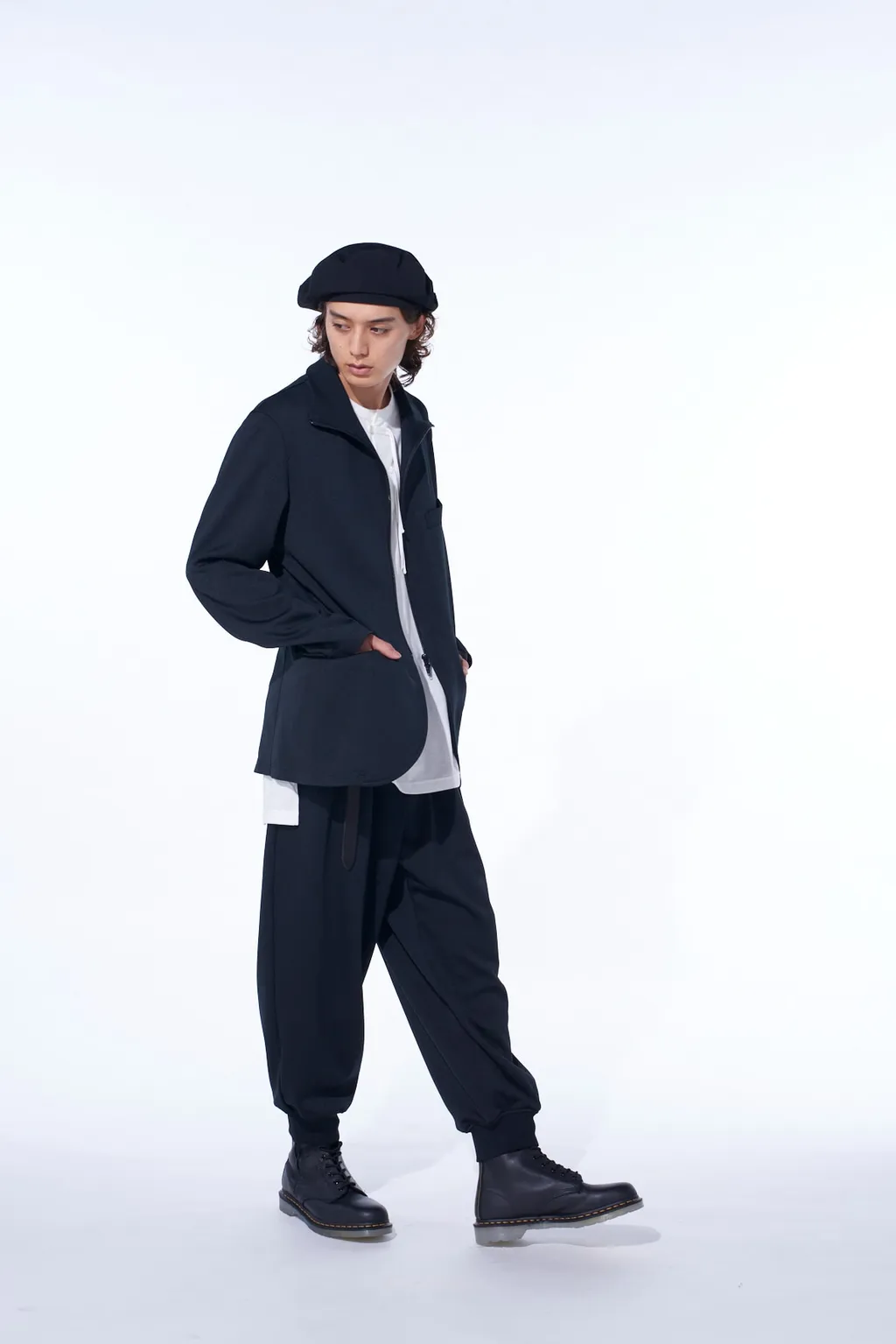 Pe/Smooth Zipper Thread Turtle Neck Jacket
