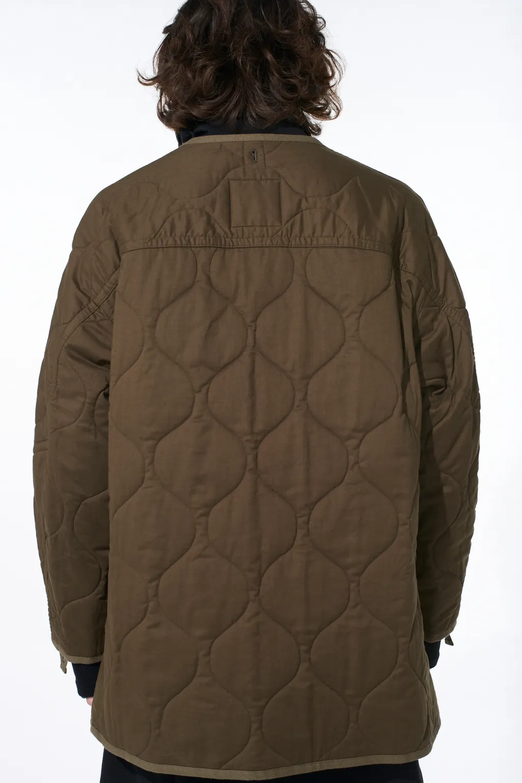 Cotton Twill Hooded Coat With Padded Liner