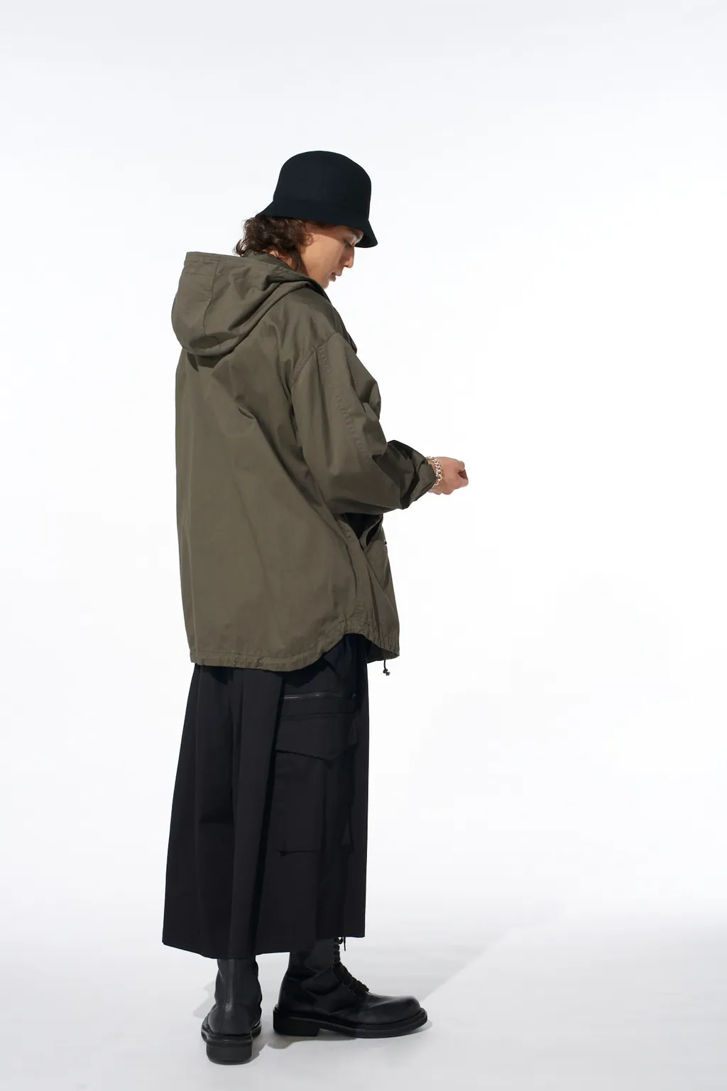 Cotton Twill Cargo Culotte Pants