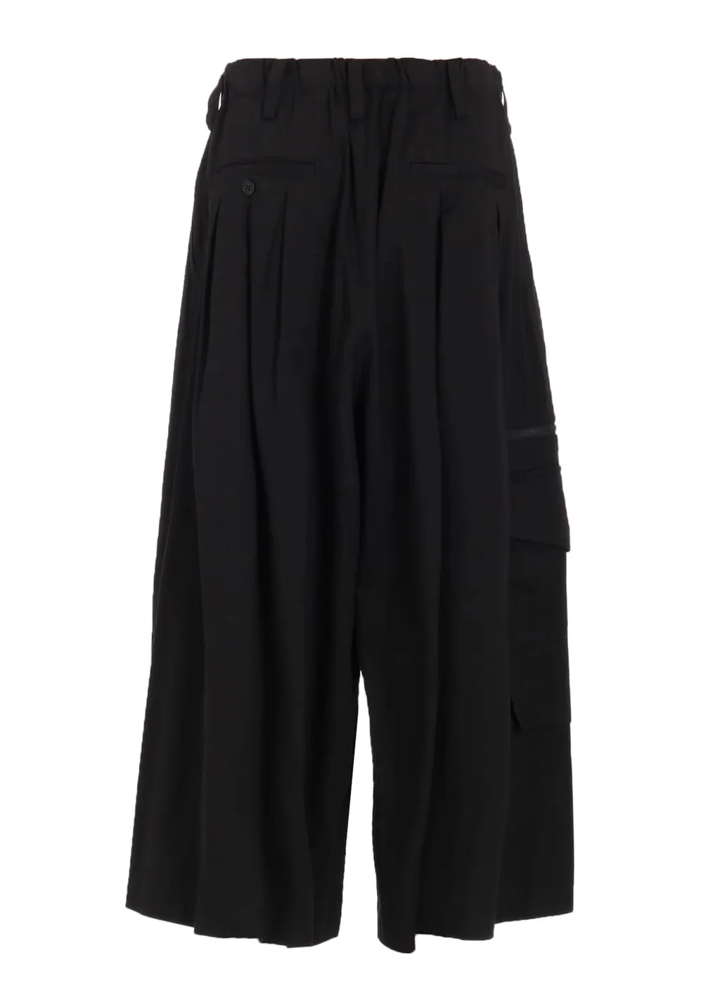 Cotton Twill Cargo Culotte Pants