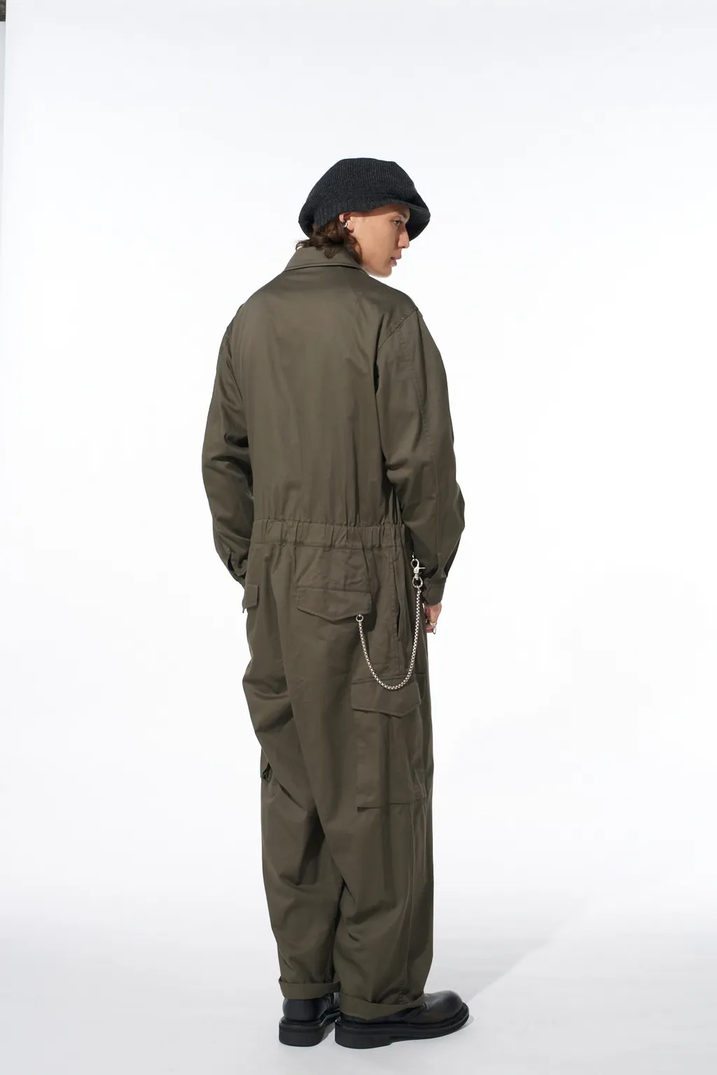 Cotton Twill 6-Pocket Zip-Up Jumpsuit