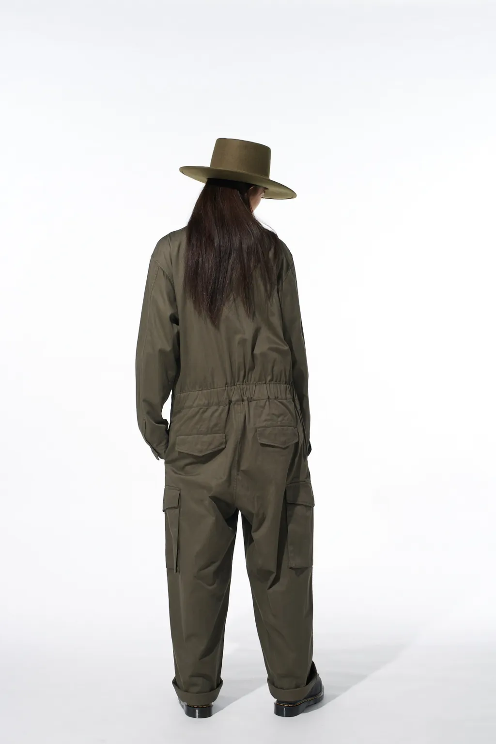 Cotton Twill 6-Pocket Zip-Up Jumpsuit