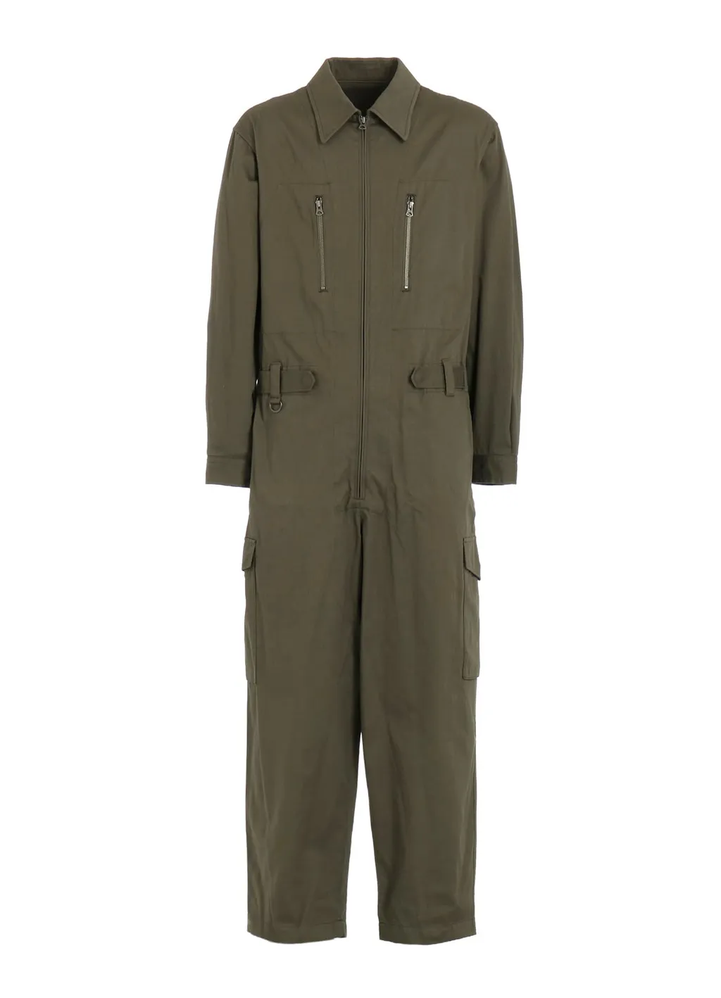 Cotton Twill 6-Pocket Zip-Up Jumpsuit