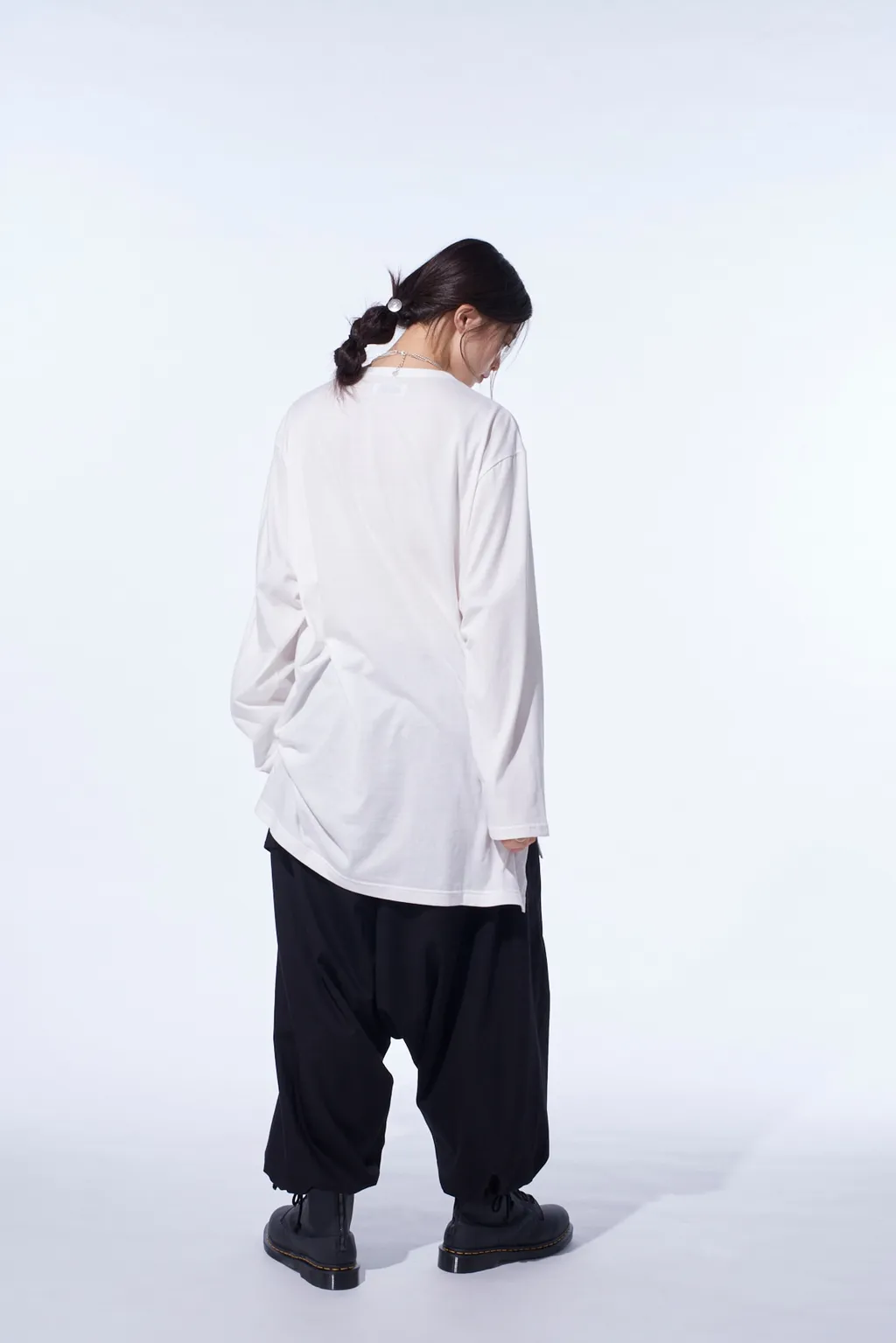 Cotton Twill Wide Sarouel Pants