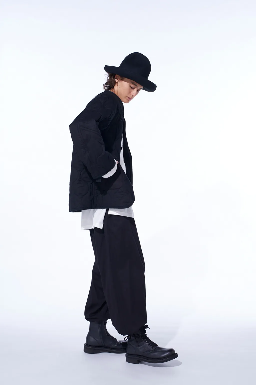 Cotton Twill Wide Sarouel Pants