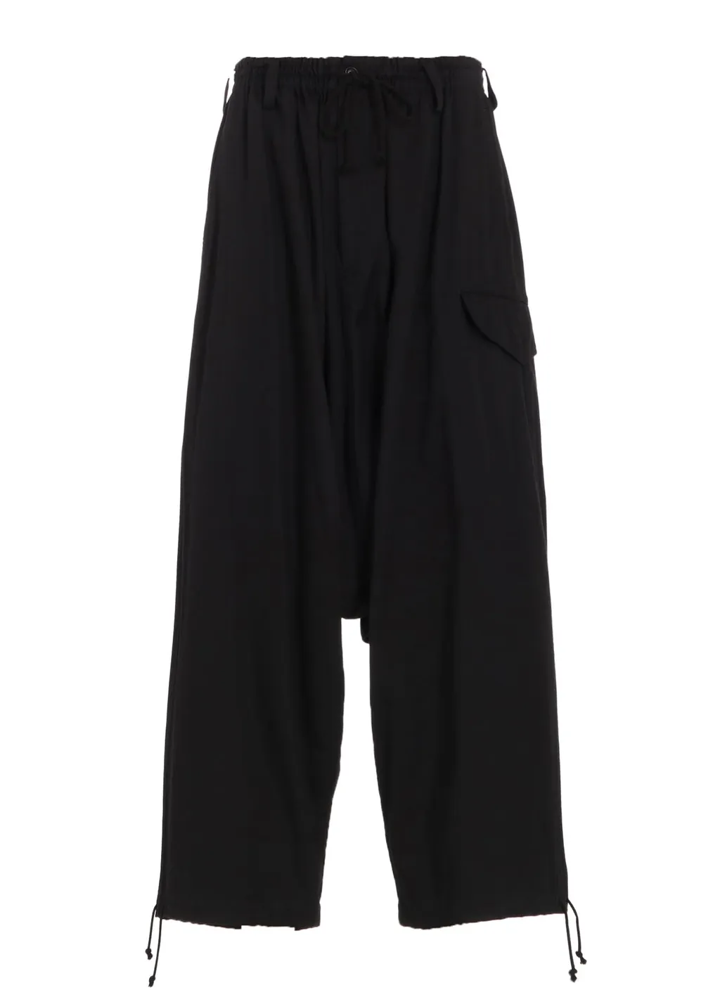Cotton Twill Wide Sarouel Pants