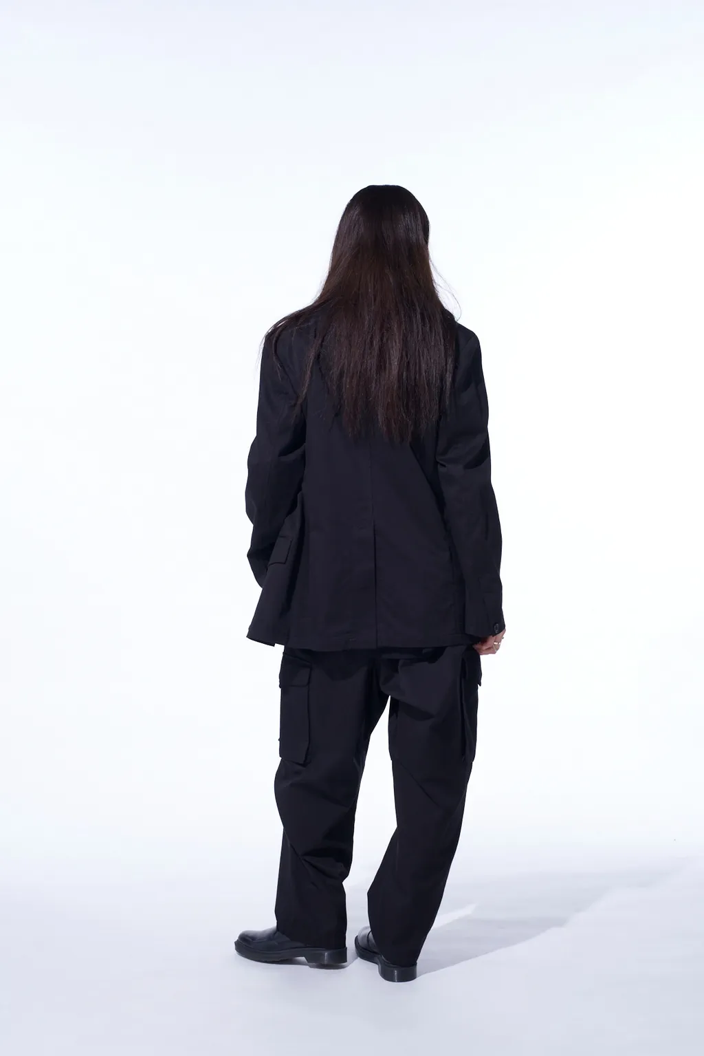 Cotton Twill Peaked Lapel Tailored Jacket
