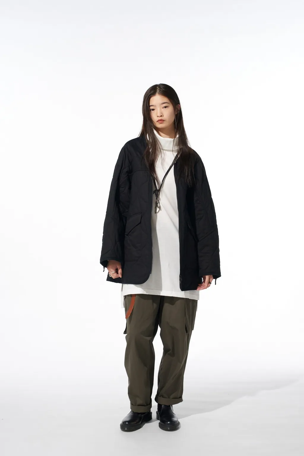 Cotton Twill Knee Tuck Cargo Pants