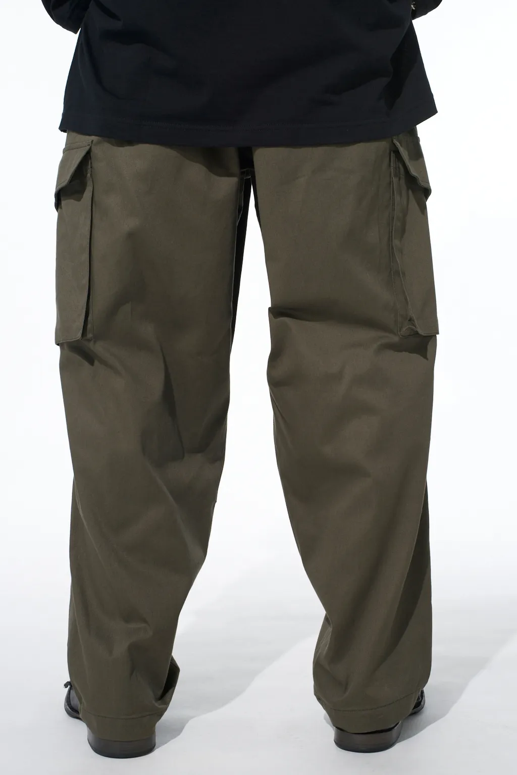 Cotton Twill Knee Tuck Cargo Pants