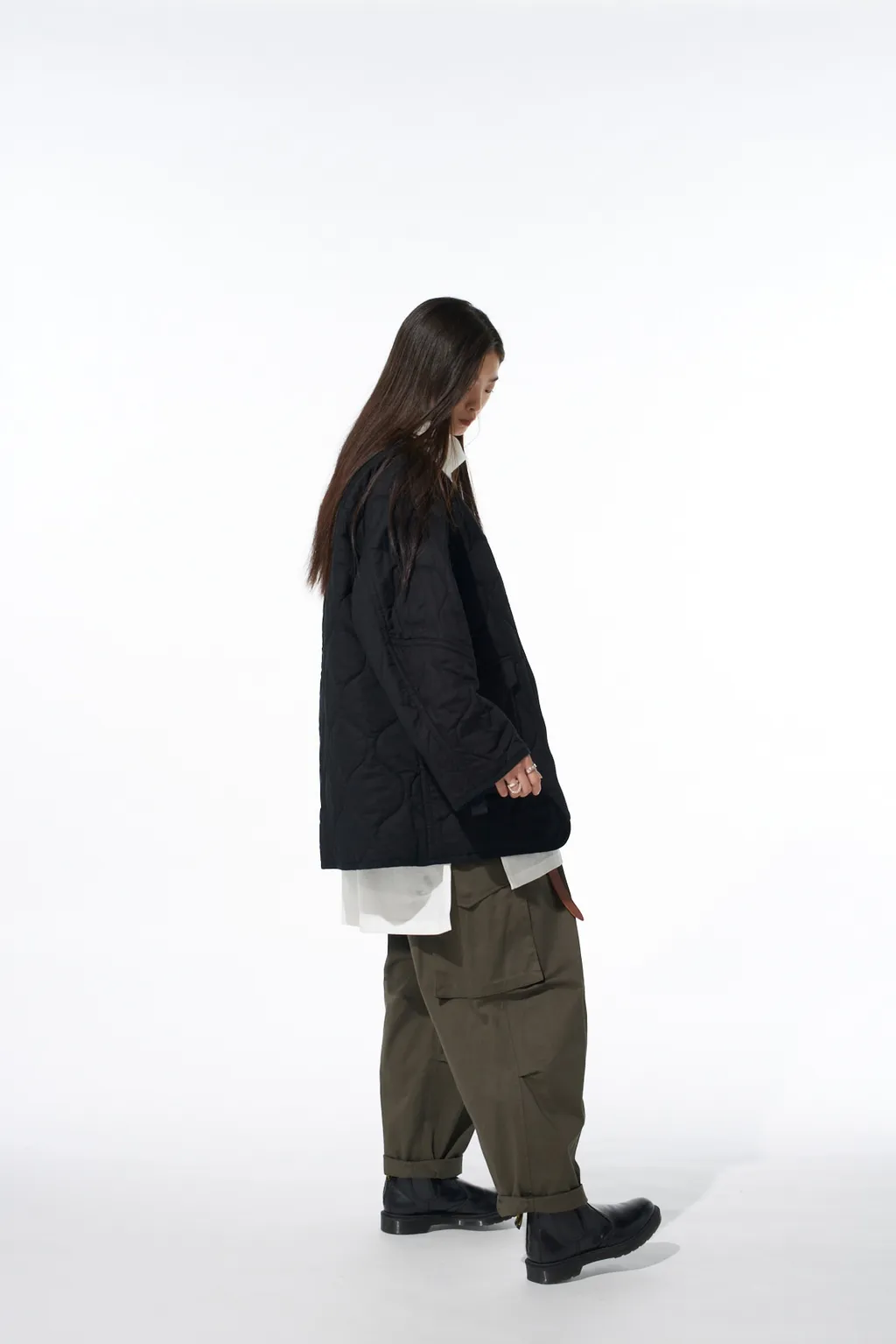 Cotton Twill Knee Tuck Cargo Pants