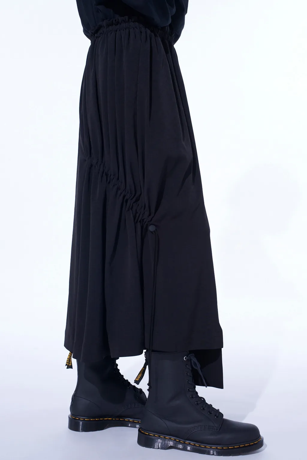 Crepe De Chine Shirring Drape Skirt