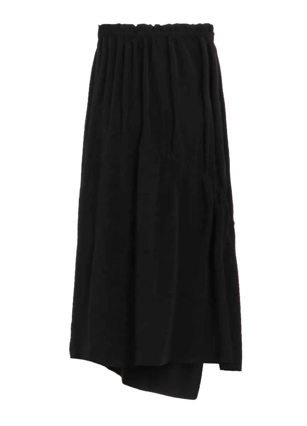 Crepe De Chine Shirring Drape Skirt