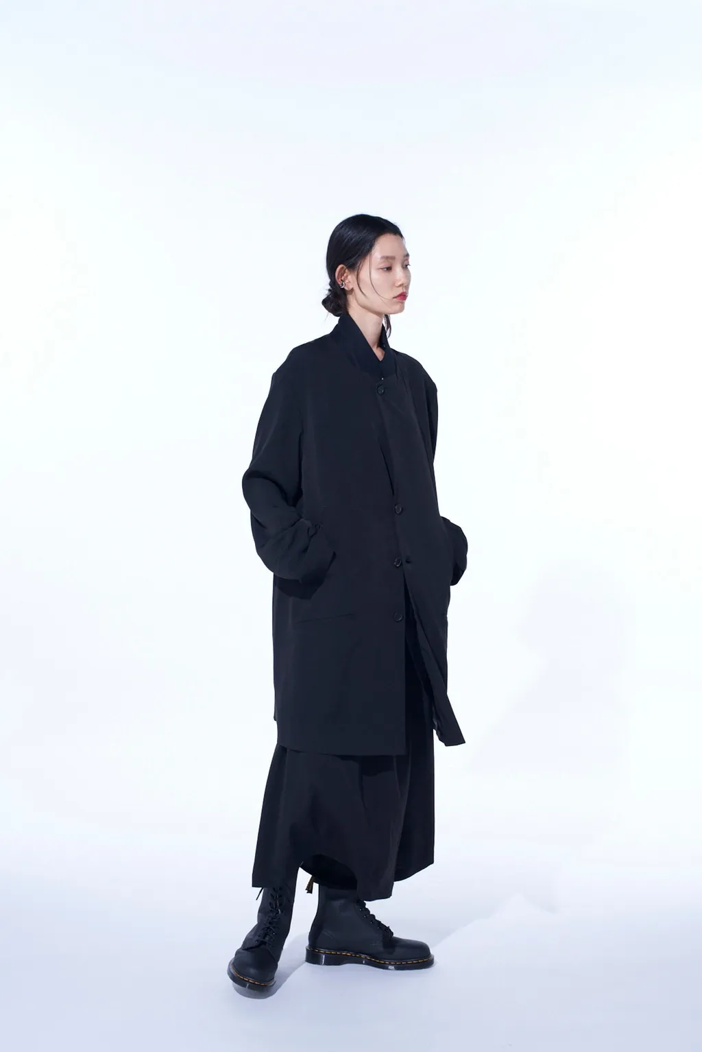 Crepe De Chine Long Tailored Jacket