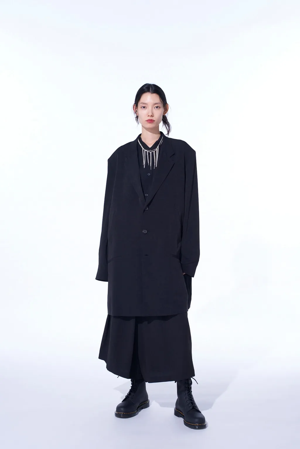 Crepe De Chine Long Tailored Jacket