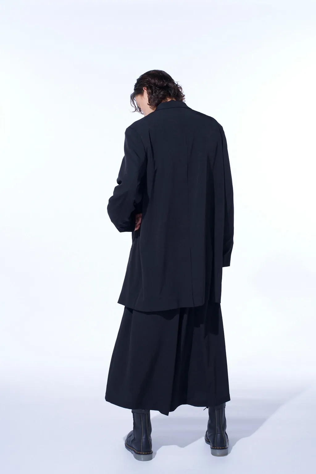 Crepe De Chine Long Tailored Jacket