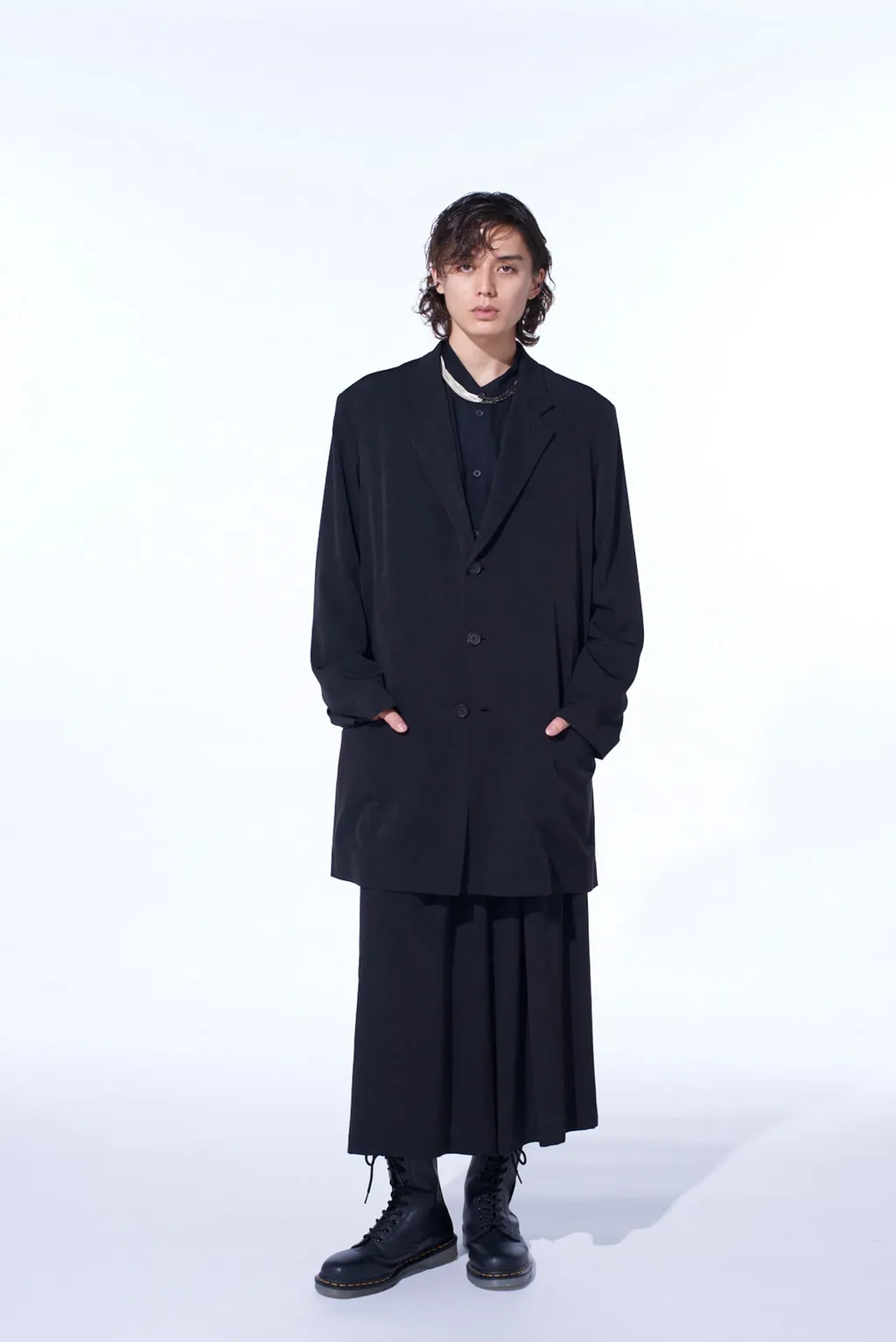 Crepe De Chine Long Tailored Jacket