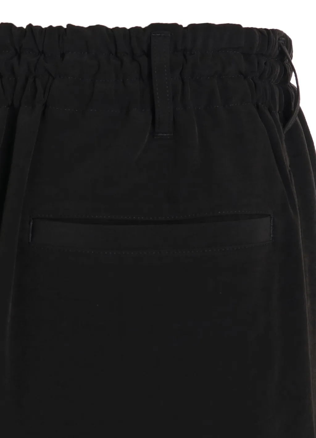 Crepe De Chine Shirring Wide Pants