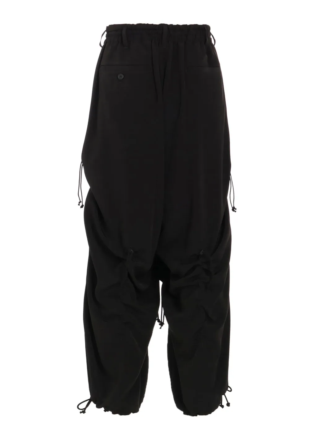 Crepe De Chine Shirring Wide Pants
