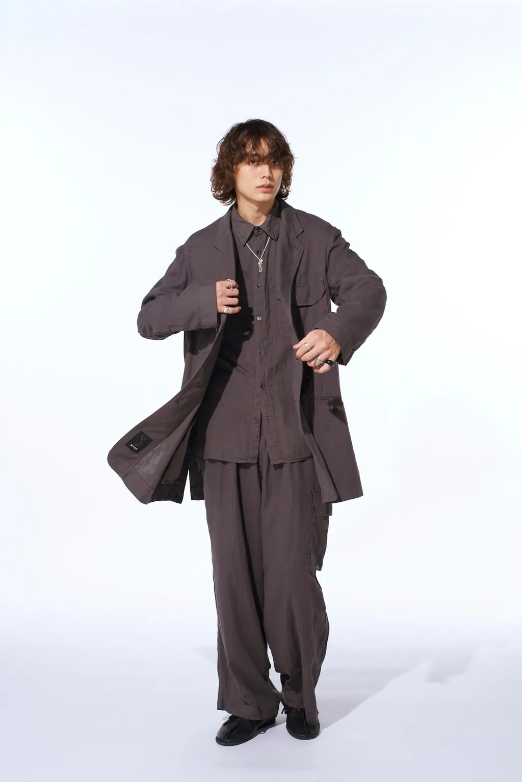 Double Gauze Long Work Jacket