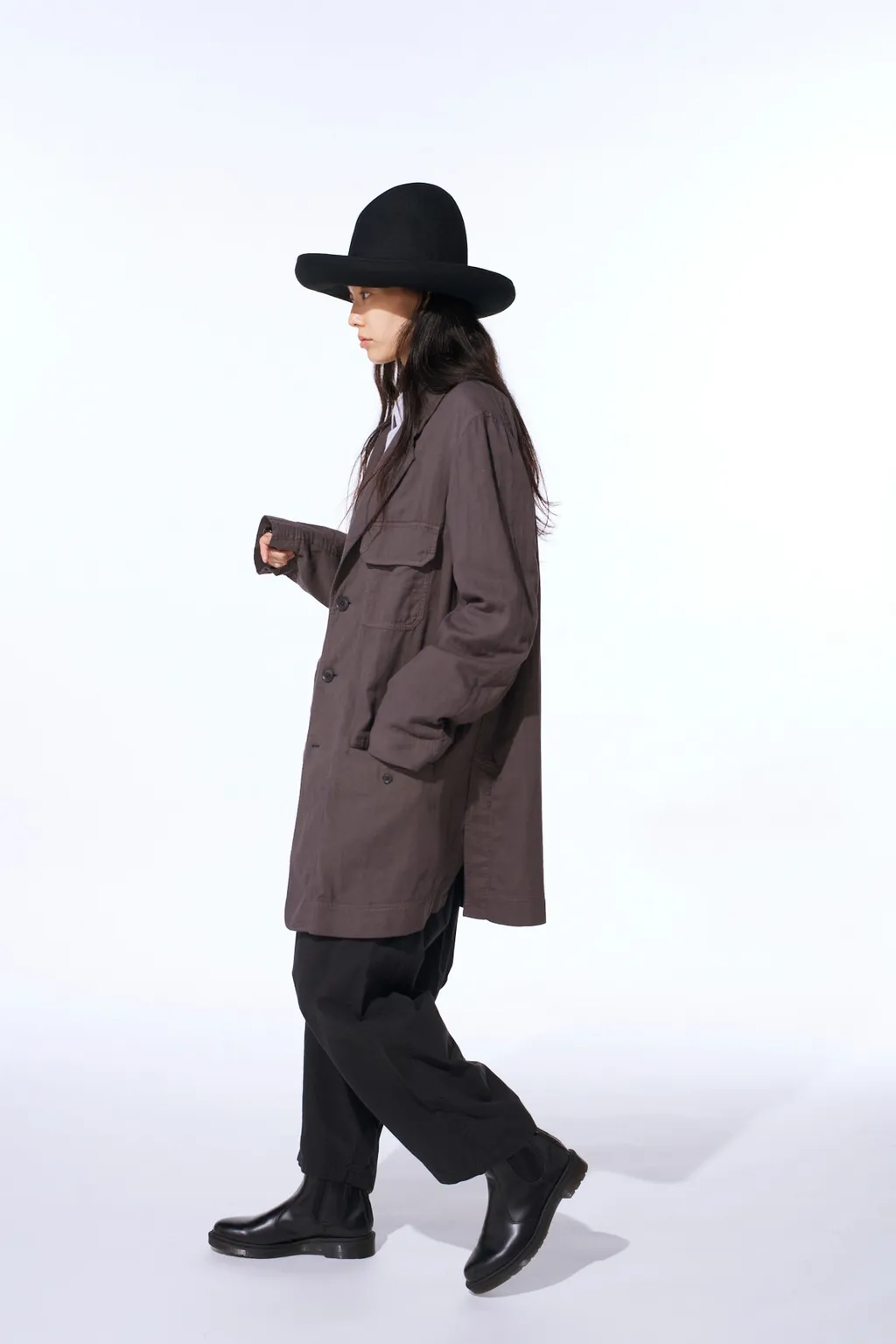 Double Gauze Long Work Jacket