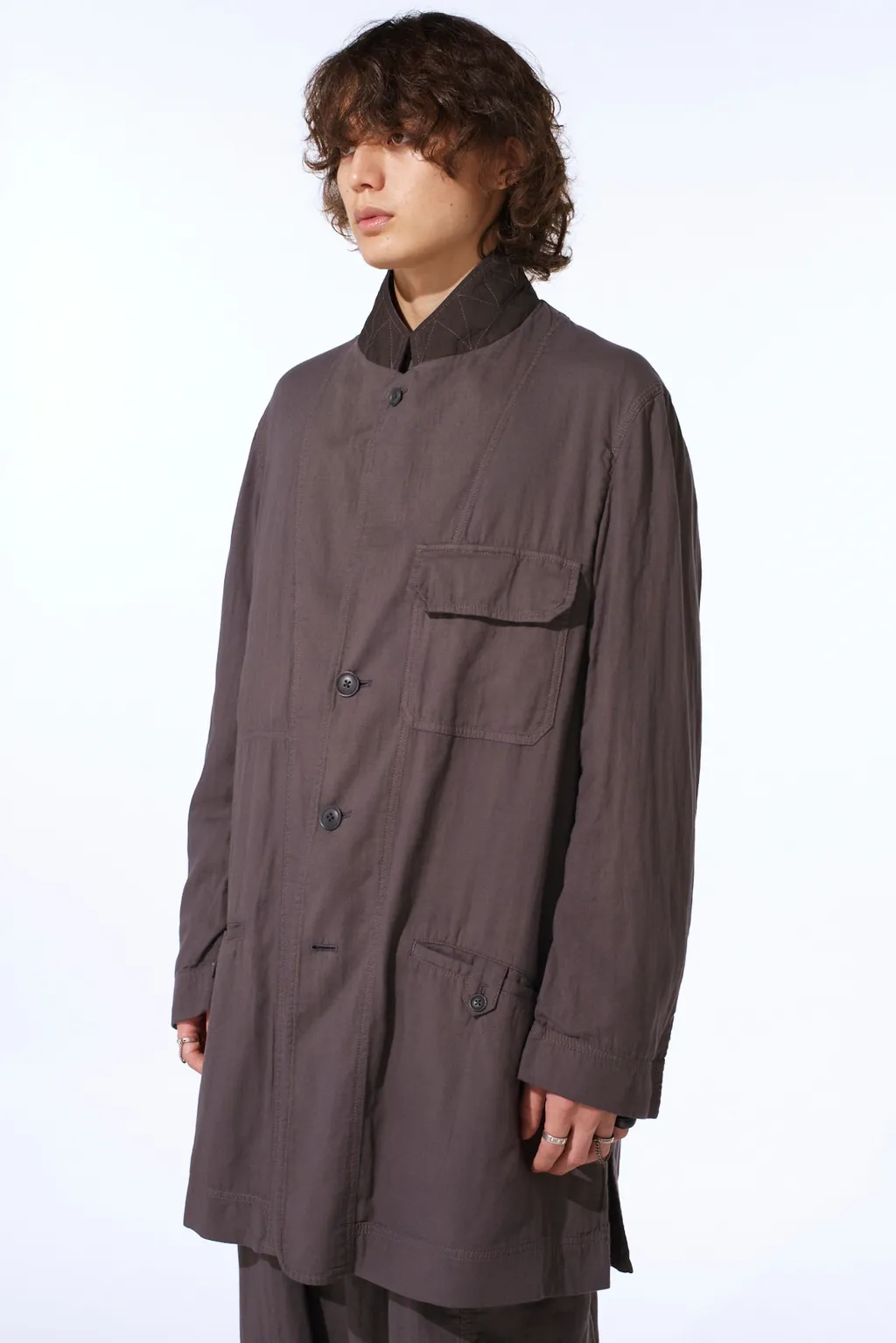 Double Gauze Long Work Jacket
