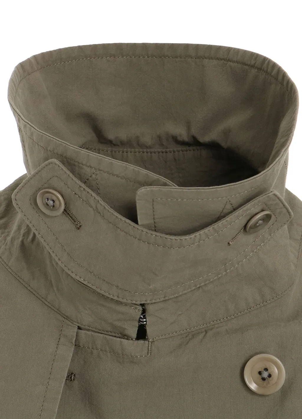 Brushed Washer Finish Broad Trench Coat