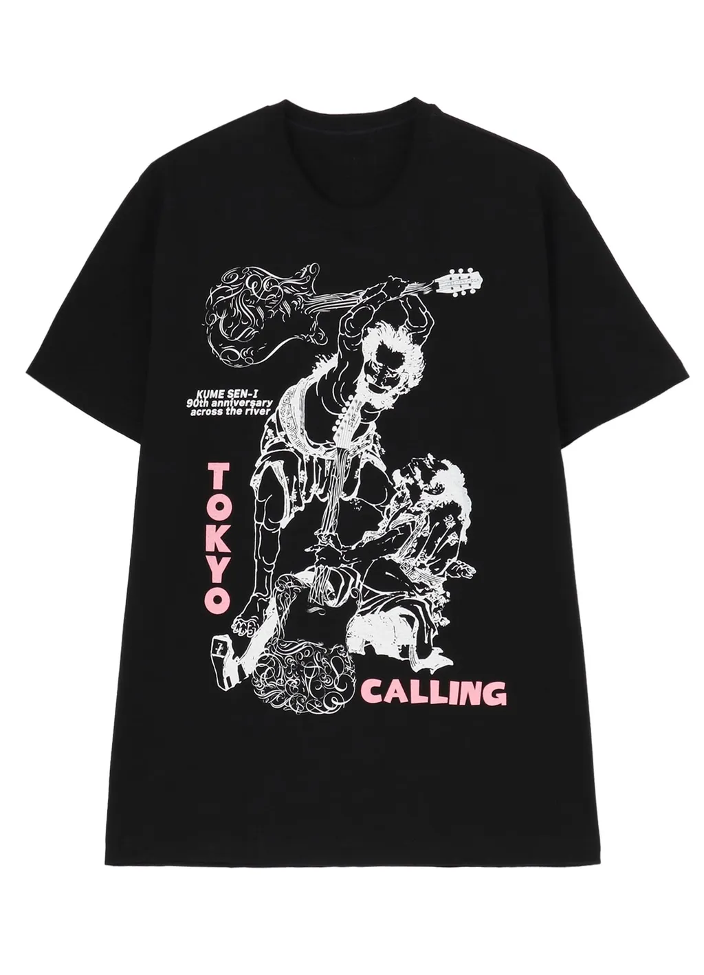【Kume 90Th Anniversary Across The River】Hokusai × Love Guitar Tokyo Calling T-Shirt