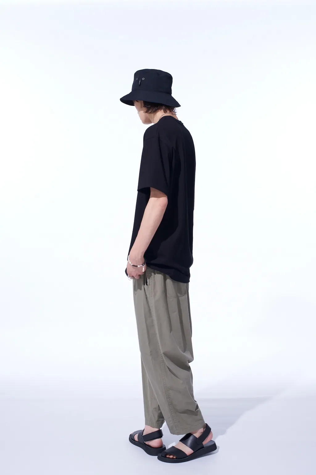Brushed Washer Finish Broad Sarouel Pants