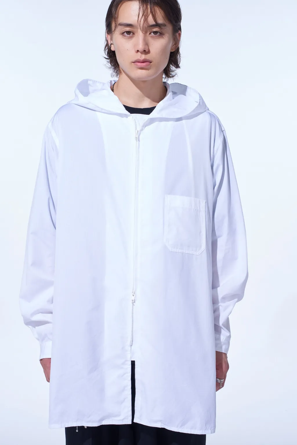 Cotton Broad Hooded Shirt
