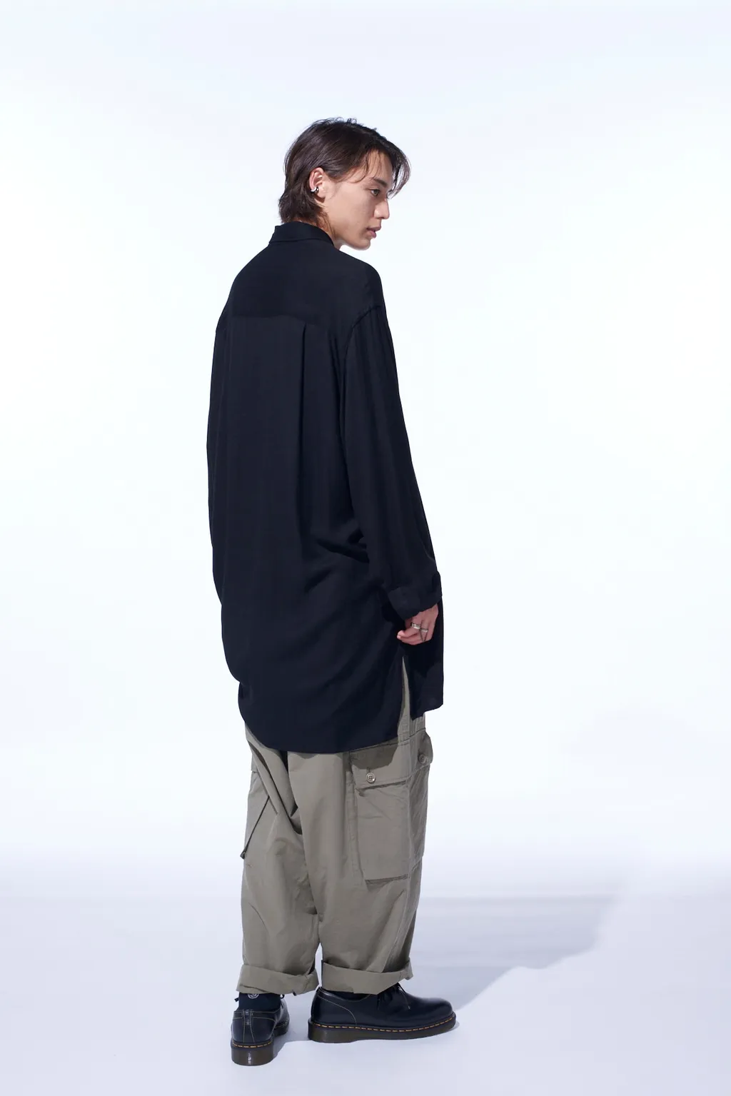 Brushed Washer Finish Broad Cargo Pants
