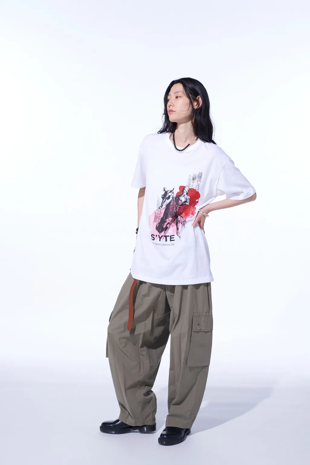 Brushed Washer Finish Broad Cargo Pants