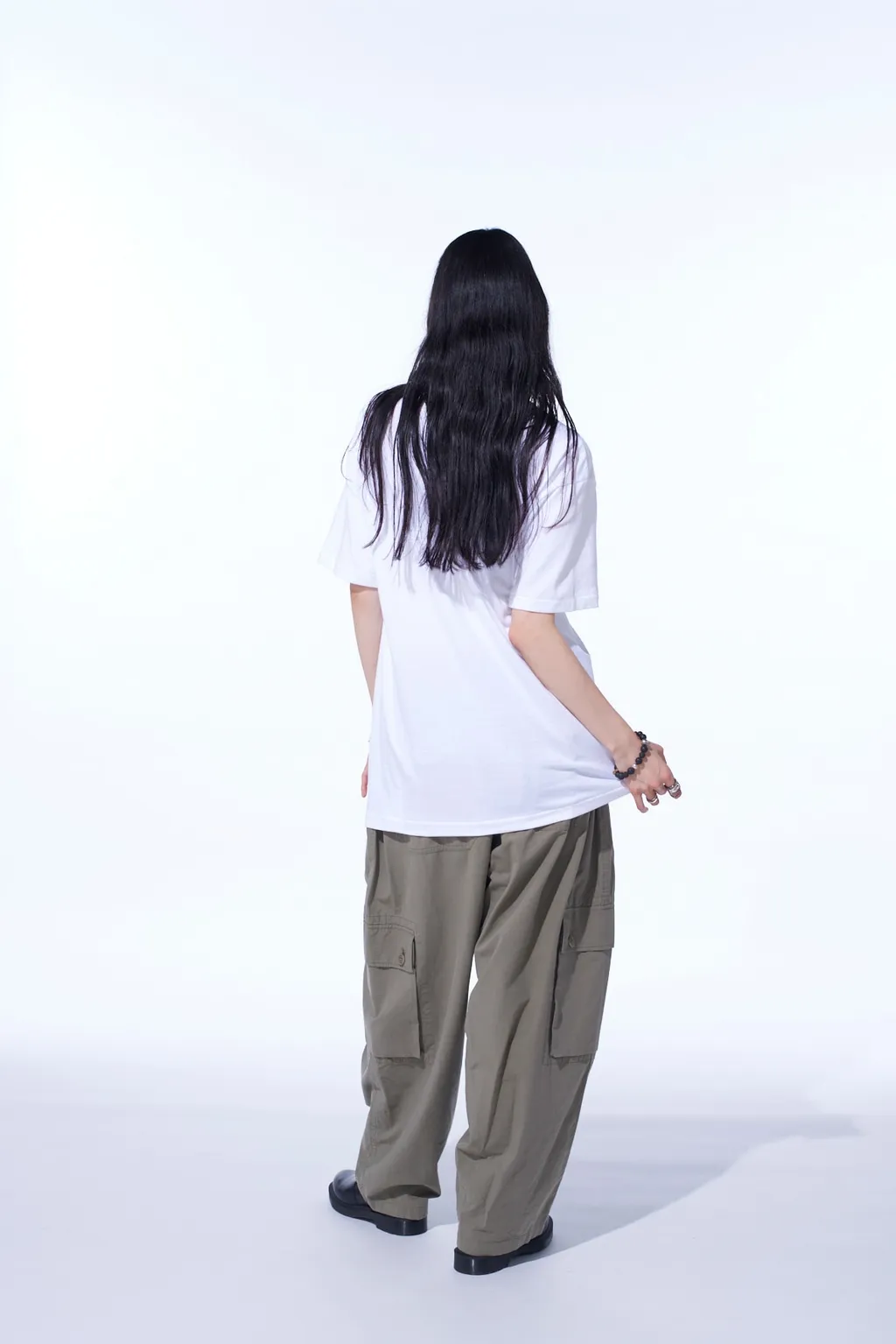 Brushed Washer Finish Broad Cargo Pants