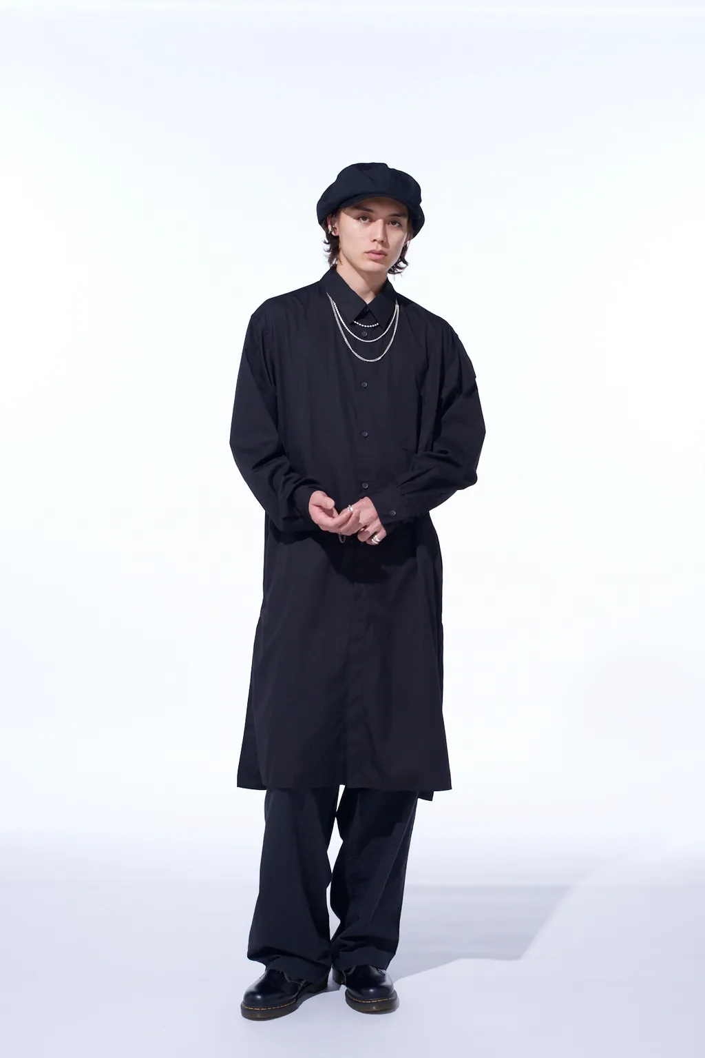 Brushed Washer Finish Broad 5Pocket Wide Pants