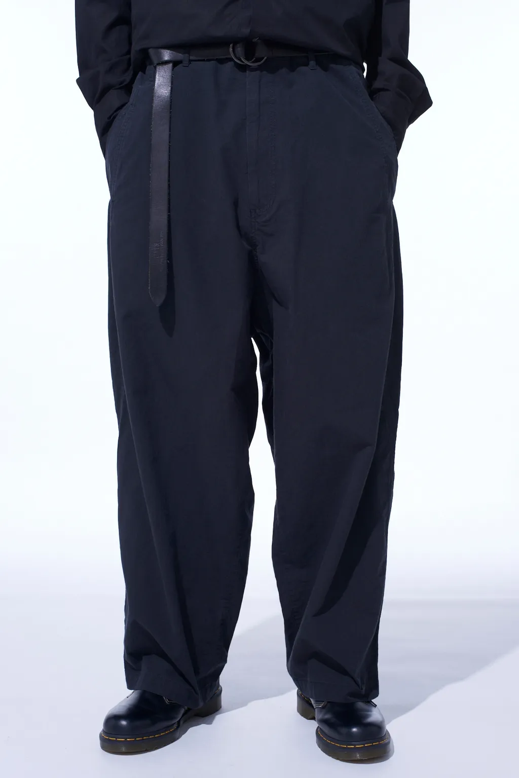 Brushed Washer Finish Broad 5Pocket Wide Pants